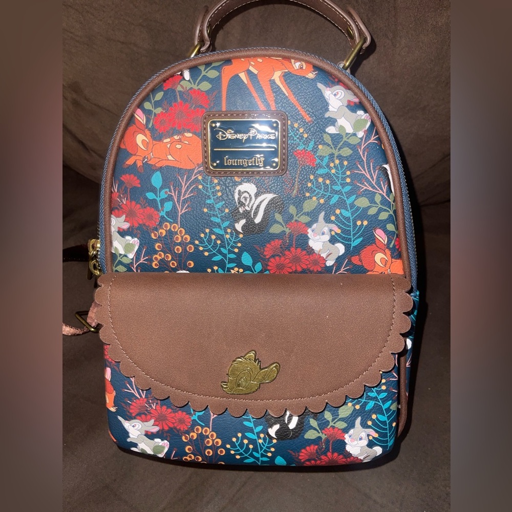 Disney parks Bambi Loungefly backpack, cardholder and ears set - Picture 6 of 12
